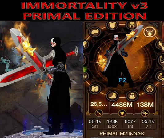 [Primal Ancient] Diablo 3 Immortal v3 Innas Monk Primal Diablo 3 Mods ROS Seasonal and Non Seasonal Save Mod - Modded Items and Gear - Hacks - Cheats - Trainers for Playstation 4 - Playstation 5 - Nintendo Switch - Xbox One