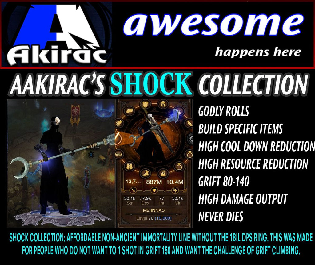 Shock v1 Innas Monk Set for Rift Climbing-Diablo 3 Mods - Playstation 4, Xbox One, Nintendo Switch