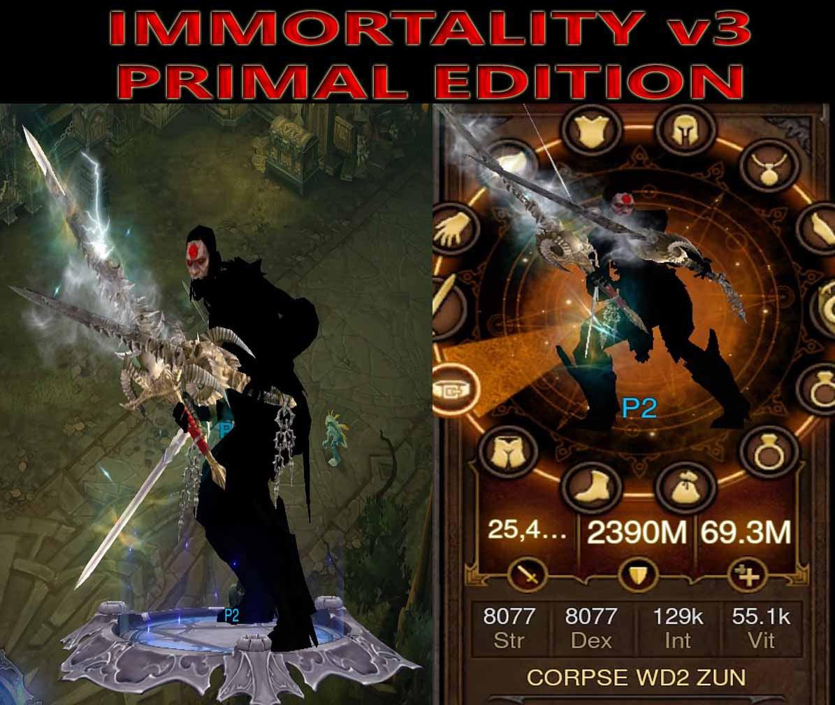 [Primal Ancient] Diablo 3 Immortal v3 Zunimassa Witch Doctor Rift 150 CORPSE Diablo 3 Mods ROS Seasonal and Non Seasonal Save Mod - Modded Items and Gear - Hacks - Cheats - Trainers for Playstation 4 - Playstation 5 - Nintendo Switch - Xbox One