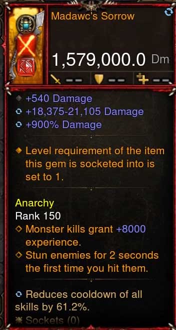 [Primal-Ethereal Infused] 1,579,000 DPS Acutal DPS Weapon MADAWCS SORROW Diablo 3 Mods ROS Seasonal and Non Seasonal Save Mod - Modded Items and Gear - Hacks - Cheats - Trainers for Playstation 4 - Playstation 5 - Nintendo Switch - Xbox One