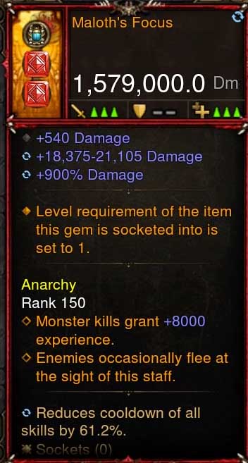 [Primal-Ethereal Infused] 1,579,000 DPS Acutal DPS Weapon MALOTHS FOCUS Diablo 3 Mods ROS Seasonal and Non Seasonal Save Mod - Modded Items and Gear - Hacks - Cheats - Trainers for Playstation 4 - Playstation 5 - Nintendo Switch - Xbox One