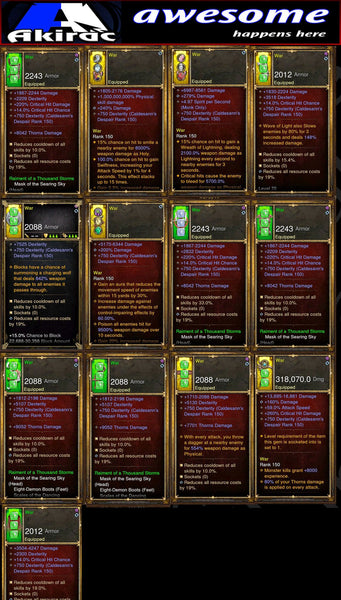 Immortality v3 FASTEST TStorms Monk Modded Set for Rift 150 WAR-Diablo 3 Mods - Playstation 4, Xbox One, Nintendo Switch
