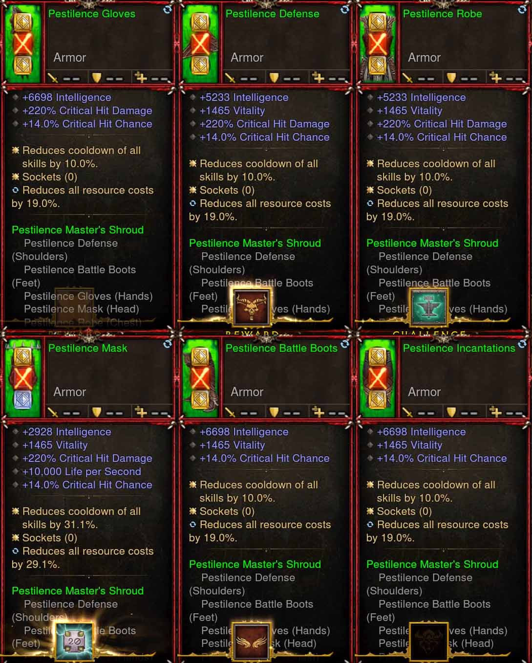 [Primal Ancient] 6x Pestilence Necromancer Set Diablo 3 Mods ROS Seasonal and Non Seasonal Save Mod - Modded Items and Gear - Hacks - Cheats - Trainers for Playstation 4 - Playstation 5 - Nintendo Switch - Xbox One