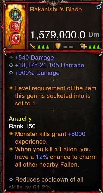 [Primal-Ethereal Infused] 1,579,000 DPS Acutal DPS Weapon RAKANISHUS BLADE Diablo 3 Mods ROS Seasonal and Non Seasonal Save Mod - Modded Items and Gear - Hacks - Cheats - Trainers for Playstation 4 - Playstation 5 - Nintendo Switch - Xbox One