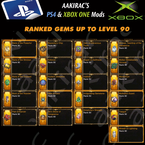 Rank 90 Legendary Gems (ANCIENT) - Ps4 Diablo 3 Mods Xbox One