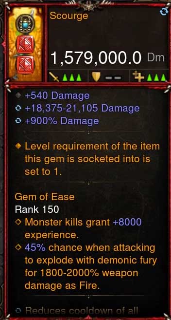 [Primal-Ethereal Infused] 1,579,000 DPS Acutal DPS Weapon SCOURGE - Diablo 3 Mods Store - Seasonal and non-seasonal - Modded Items and Gear for PlayStation 4, PlayStation 5, Nintendo Switch, and Xbox One