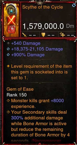 [Primal-Ethereal Infused] 1,579,000 DPS Acutal DPS Weapon SCYTHE OF THE CIRCLE-Weapon-Diablo 3 Mods ROS-Akirac Diablo 3 Mods Seasonal and Non Seasonal Save Mod - Modded Items and Sets Hacks - Cheats - Trainer - Editor for Playstation 4-Playstation 5-Nintendo Switch-Xbox One