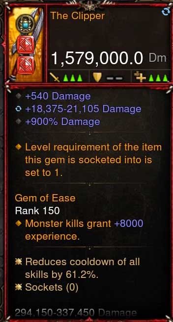 [Primal-Ethereal Infused] 1,579,000 DPS Acutal DPS Weapon THE CLIPPER Diablo 3 Mods ROS Seasonal and Non Seasonal Save Mod - Modded Items and Gear - Hacks - Cheats - Trainers for Playstation 4 - Playstation 5 - Nintendo Switch - Xbox One