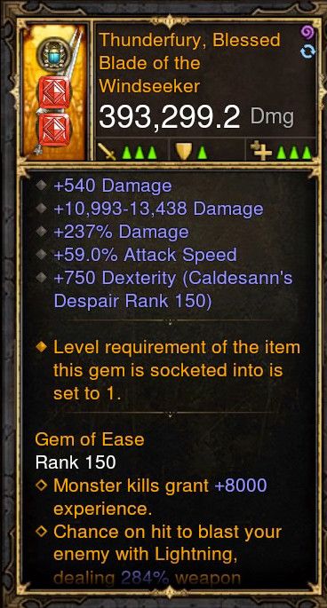 393k Thunderfury Sword - Diablo 3 ROS [PS4 SOFTCORE] Diablo 3 Mods ROS Seasonal and Non Seasonal Save Mod - Modded Items and Gear - Hacks - Cheats - Trainers for Playstation 4 - Playstation 5 - Nintendo Switch - Xbox One