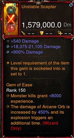 [Primal-Ethereal Infused] 1,579,000 DPS Acutal DPS Weapon UNSTABLE SCEPTER II-Weapon-Diablo 3 Mods ROS-Akirac Diablo 3 Mods Seasonal and Non Seasonal Save Mod - Modded Items and Sets Hacks - Cheats - Trainer - Editor for Playstation 4-Playstation 5-Nintendo Switch-Xbox One