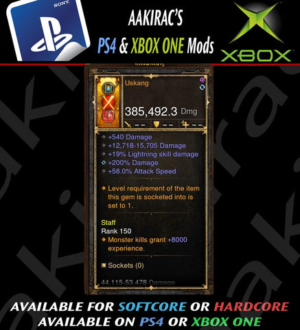 Uskang 385k Demon Hunter Bow-Diablo 3 Mods - Playstation 4, Xbox One, Nintendo Switch