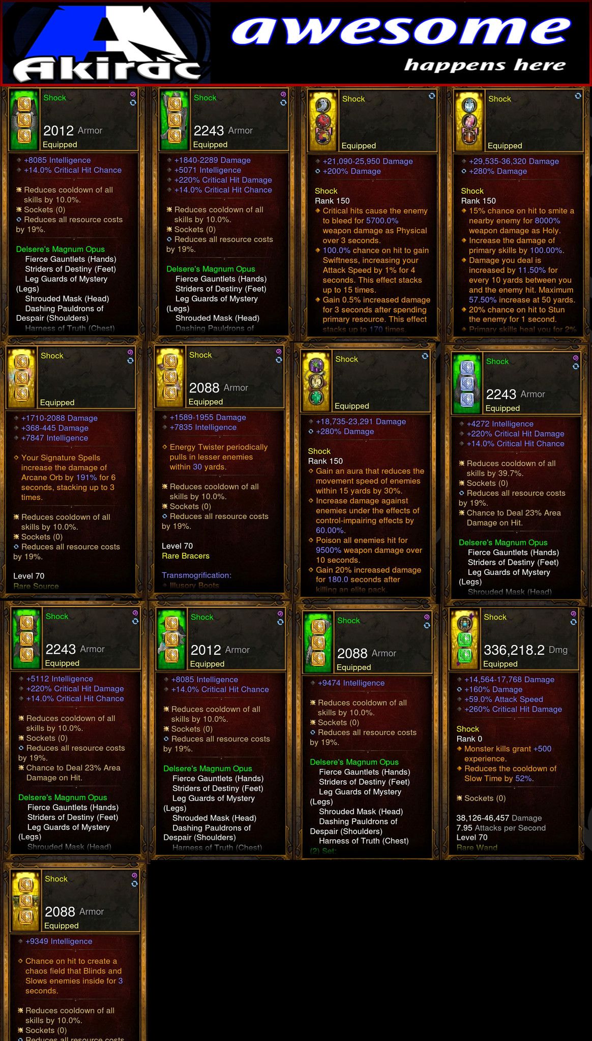 Shock v1 Delsere Magnum Opus Wizard Set for Rift Climbing Diablo 3 Mods ROS Seasonal and Non Seasonal Save Mod - Modded Items and Gear - Hacks - Cheats - Trainers for Playstation 4 - Playstation 5 - Nintendo Switch - Xbox One