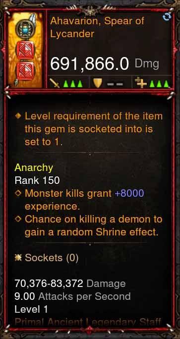 [Primal Ancient] 691k DPS Ahavvarion, Spear of Lycander Diablo 3 Mods ROS Seasonal and Non Seasonal Save Mod - Modded Items and Gear - Hacks - Cheats - Trainers for Playstation 4 - Playstation 5 - Nintendo Switch - Xbox One