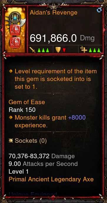 [Primal Ancient] 691k DPS Aidans Revenge - Diablo 3 Mods Store - Seasonal and non-seasonal - Modded Items and Gear for PlayStation 4, PlayStation 5, Nintendo Switch, and Xbox One