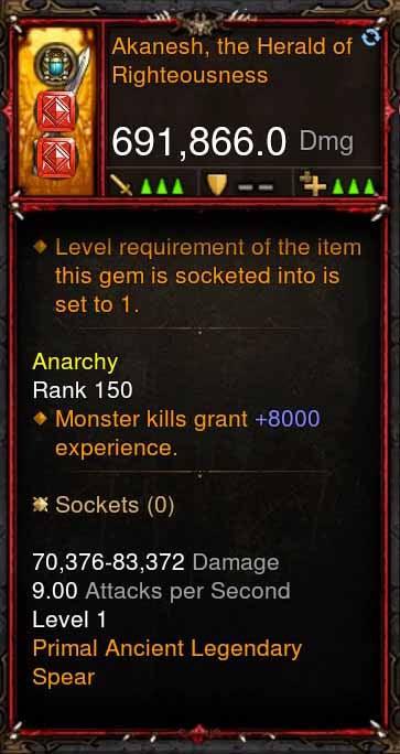 [Primal Ancient] 691k DPS Akanesh, the Herald of Righteousness Diablo 3 Mods ROS Seasonal and Non Seasonal Save Mod - Modded Items and Gear - Hacks - Cheats - Trainers for Playstation 4 - Playstation 5 - Nintendo Switch - Xbox One