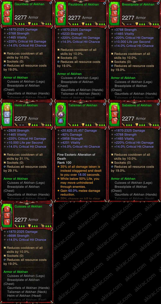 [Primal Ancient] 7x Piece Akkhan's Crusader Set Diablo 3 Mods ROS Seasonal and Non Seasonal Save Mod - Modded Items and Gear - Hacks - Cheats - Trainers for Playstation 4 - Playstation 5 - Nintendo Switch - Xbox One