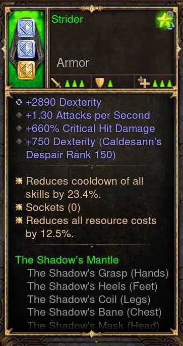 Strider Addon: IMV5 Alternative Demon Hunter Helm Shadow Mantle (No Control Lose) Diablo 3 Mods ROS Seasonal and Non Seasonal Save Mod - Modded Items and Gear - Hacks - Cheats - Trainers for Playstation 4 - Playstation 5 - Nintendo Switch - Xbox One
