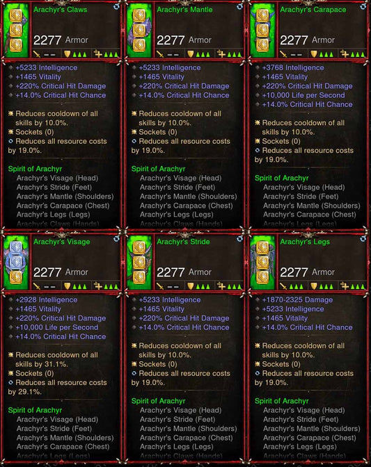 [Primal Ancient] 6x Anachyr Witch Doctor Set Diablo 3 Mods ROS Seasonal and Non Seasonal Save Mod - Modded Items and Gear - Hacks - Cheats - Trainers for Playstation 4 - Playstation 5 - Nintendo Switch - Xbox One