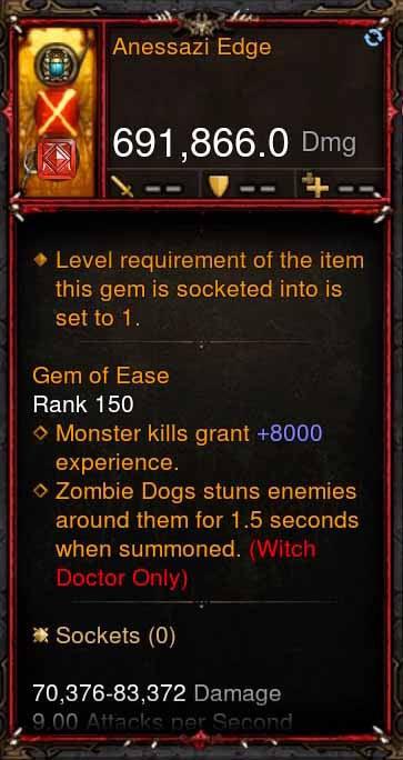 [Primal Ancient] 691k DPS Anessazi Edge - Diablo 3 Mods Store - Seasonal and non-seasonal - Modded Items and Gear for PlayStation 4, PlayStation 5, Nintendo Switch, and Xbox One