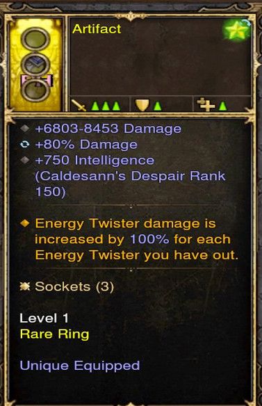 Increase Energy Twiser by 100% Wizard Modded Ring (Unsocketed) Artifact - Diablo 3 Mods Store - Seasonal and non-seasonal - Modded Items and Gear for PlayStation 4, PlayStation 5, Nintendo Switch, and Xbox One