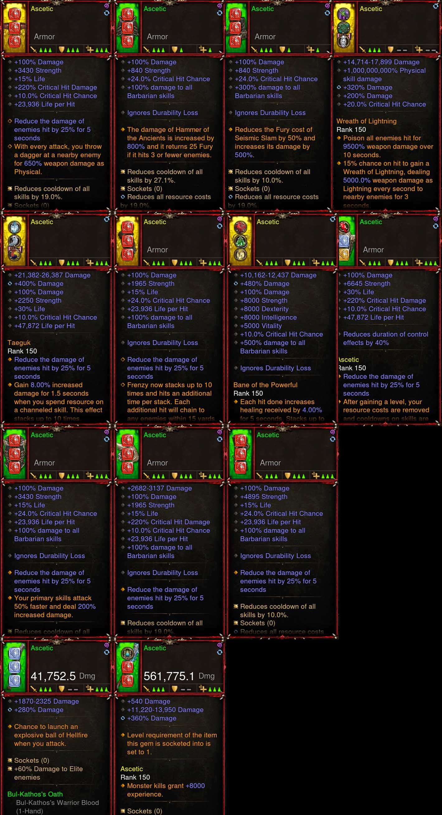 [Primal-Ethereal Infused Stats] [Quad] Diablo 3 IMv5 Waste Barbarian Set Ascetic W3 Diablo 3 Mods ROS Seasonal and Non Seasonal Save Mod - Modded Items and Gear - Hacks - Cheats - Trainers for Playstation 4 - Playstation 5 - Nintendo Switch - Xbox One