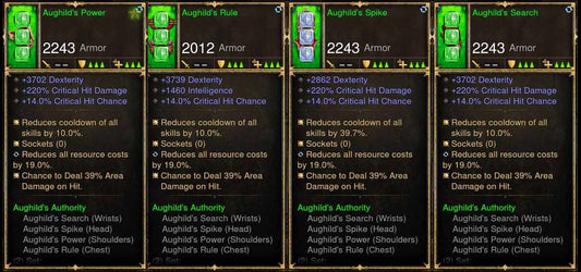 Level 1-70 Complete 4x Piece Modded Aughild's Authority Set w/ Area Damage Diablo 3 Mods ROS Seasonal and Non Seasonal Save Mod - Modded Items and Gear - Hacks - Cheats - Trainers for Playstation 4 - Playstation 5 - Nintendo Switch - Xbox One