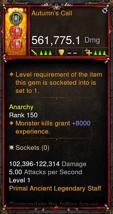 [Primal Ancient] 561k Actual DPS Autumns Call Diablo 3 Mods ROS Seasonal and Non Seasonal Save Mod - Modded Items and Gear - Hacks - Cheats - Trainers for Playstation 4 - Playstation 5 - Nintendo Switch - Xbox One