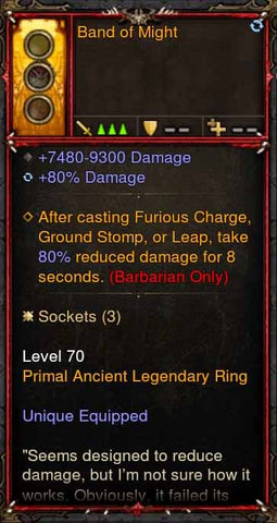 [Primal Ancient] [QUAD DPS] 2.6.1 Band of Might Ring-Diablo 3 Mods - Playstation 4, Xbox One, Nintendo Switch