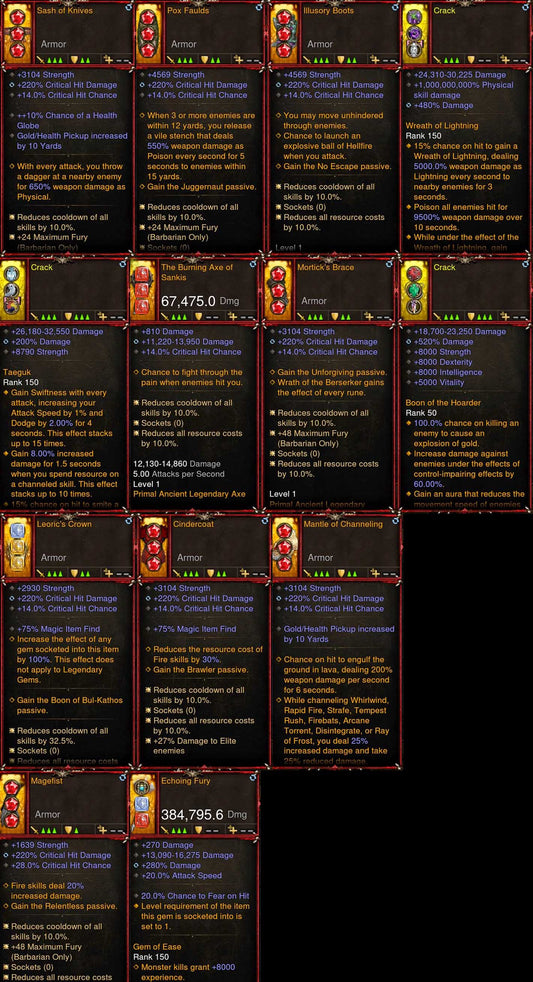 [Primal Ancient] 1-70 Legacy of Dreams Legendary Barbarian Set Diablo 3 Mods ROS Seasonal and Non Seasonal Save Mod - Modded Items and Gear - Hacks - Cheats - Trainers for Playstation 4 - Playstation 5 - Nintendo Switch - Xbox One