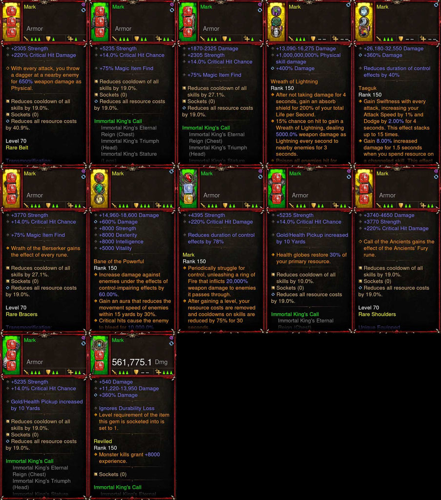 [Primal Ancient] [Quad DPS] Diablo 3 Immortal v5 Barbarian Immortal King gRift 150 (Magic Find, High CDR, RR) Mark-Modded Sets-Diablo 3 Mods ROS-Akirac Diablo 3 Mods Seasonal and Non Seasonal Save Mod - Modded Items and Sets Hacks - Cheats - Trainer - Editor for Playstation 4-Playstation 5-Nintendo Switch-Xbox One