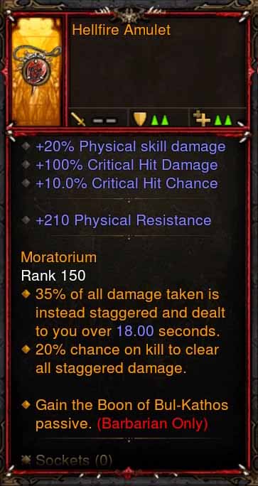 [Primal Ancient] Fake Legit Hellfire Amulet Barbarian Boon of BK Diablo 3 Mods ROS Seasonal and Non Seasonal Save Mod - Modded Items and Gear - Hacks - Cheats - Trainers for Playstation 4 - Playstation 5 - Nintendo Switch - Xbox One