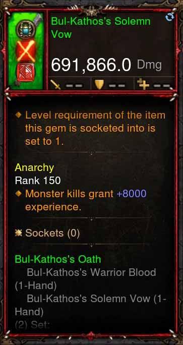 [Primal Ancient] 691k DPS Bulkathos Solemn Vow Diablo 3 Mods ROS Seasonal and Non Seasonal Save Mod - Modded Items and Gear - Hacks - Cheats - Trainers for Playstation 4 - Playstation 5 - Nintendo Switch - Xbox One