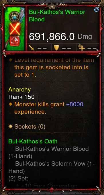 [Primal Ancient] 691k DPS Bulkathos Warrior Blood Diablo 3 Mods ROS Seasonal and Non Seasonal Save Mod - Modded Items and Gear - Hacks - Cheats - Trainers for Playstation 4 - Playstation 5 - Nintendo Switch - Xbox One