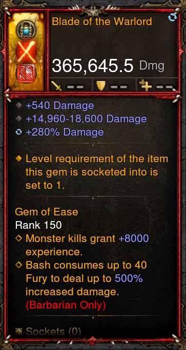 [Primal Ancient] 365k Actual DPS Blade of the Warlord Diablo 3 Mods ROS Seasonal and Non Seasonal Save Mod - Modded Items and Gear - Hacks - Cheats - Trainers for Playstation 4 - Playstation 5 - Nintendo Switch - Xbox One