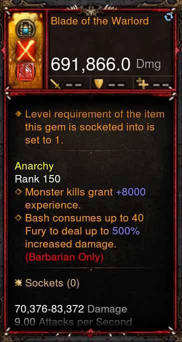 [Primal Ancient] 691k DPS Blade of the Warlord - Diablo 3 Mods Store - Seasonal and non-seasonal - Modded Items and Gear for PlayStation 4, PlayStation 5, Nintendo Switch, and Xbox One