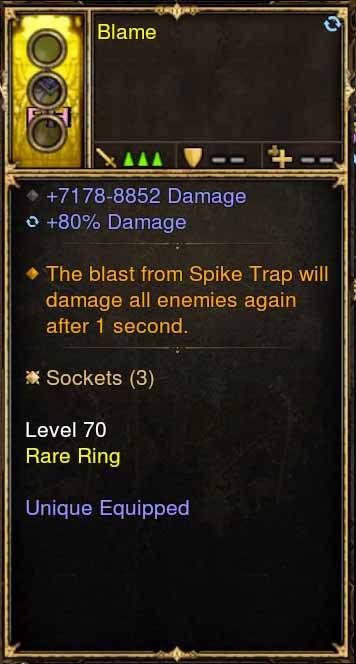 Spike Trap will Damage all Enemies Again Modded Ring (Unsocketed) Blame Diablo 3 Mods ROS Seasonal and Non Seasonal Save Mod - Modded Items and Gear - Hacks - Cheats - Trainers for Playstation 4 - Playstation 5 - Nintendo Switch - Xbox One