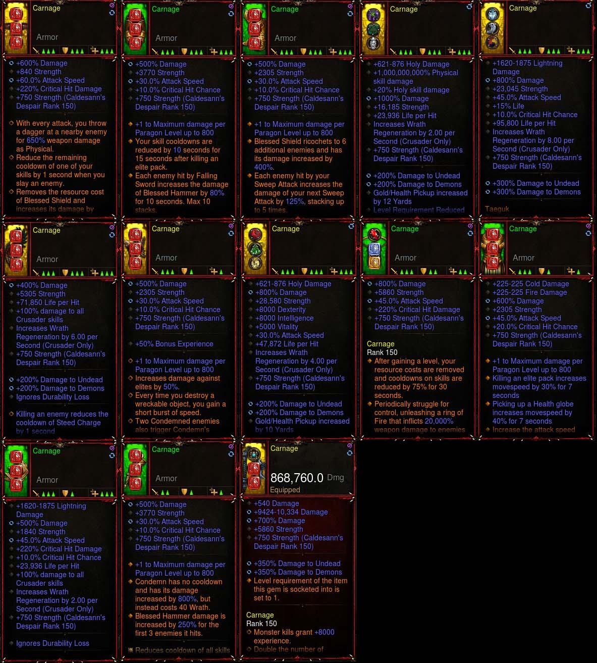 [Primal-Eth+S] 1-70 Diablo 3 IMv6 Valor Crusader Set Carnage (Very High Stats + All Eth Leg Affixes) Diablo 3 Mods ROS Seasonal and Non Seasonal Save Mod - Modded Items and Gear - Hacks - Cheats - Trainers for Playstation 4 - Playstation 5 - Nintendo Switch - Xbox One