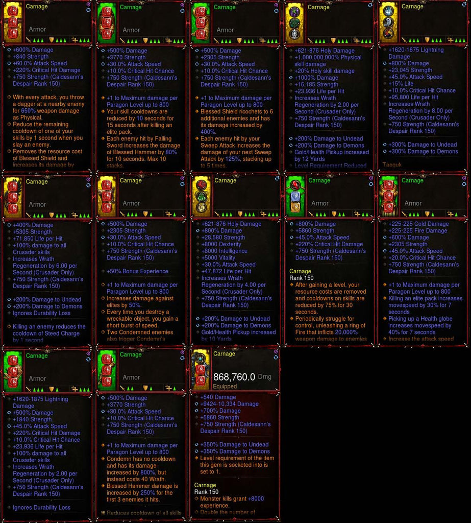 [Primal-Eth+S] 1-70 Diablo 3 IMv6 Valor Crusader Set Carnage (Very High Stats + All Eth Leg Affixes)-Modded Sets-Diablo 3 Mods ROS-Akirac Diablo 3 Mods Seasonal and Non Seasonal Save Mod - Modded Items and Sets Hacks - Cheats - Trainer - Editor for Playstation 4-Playstation 5-Nintendo Switch-Xbox One