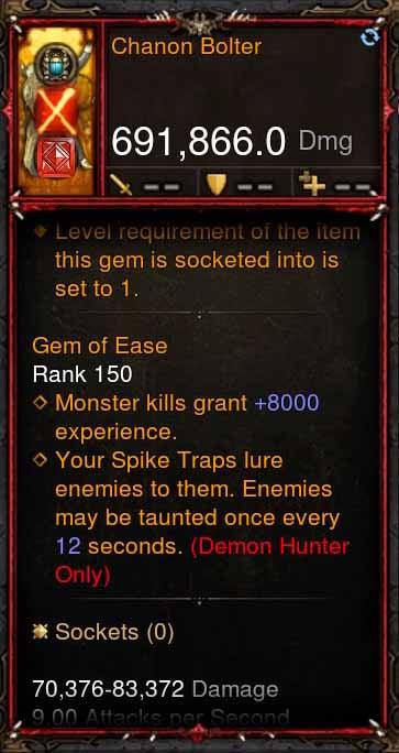 [Primal Ancient] 691k DPS Chanon Bolter - Diablo 3 Mods Store - Seasonal and non-seasonal - Modded Items and Gear for PlayStation 4, PlayStation 5, Nintendo Switch, and Xbox One