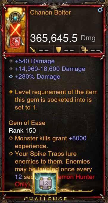 [Primal Ancient] 365k Actual DPS Chanon Bolter - Diablo 3 Mods Store - Seasonal and non-seasonal - Modded Items and Gear for PlayStation 4, PlayStation 5, Nintendo Switch, and Xbox One