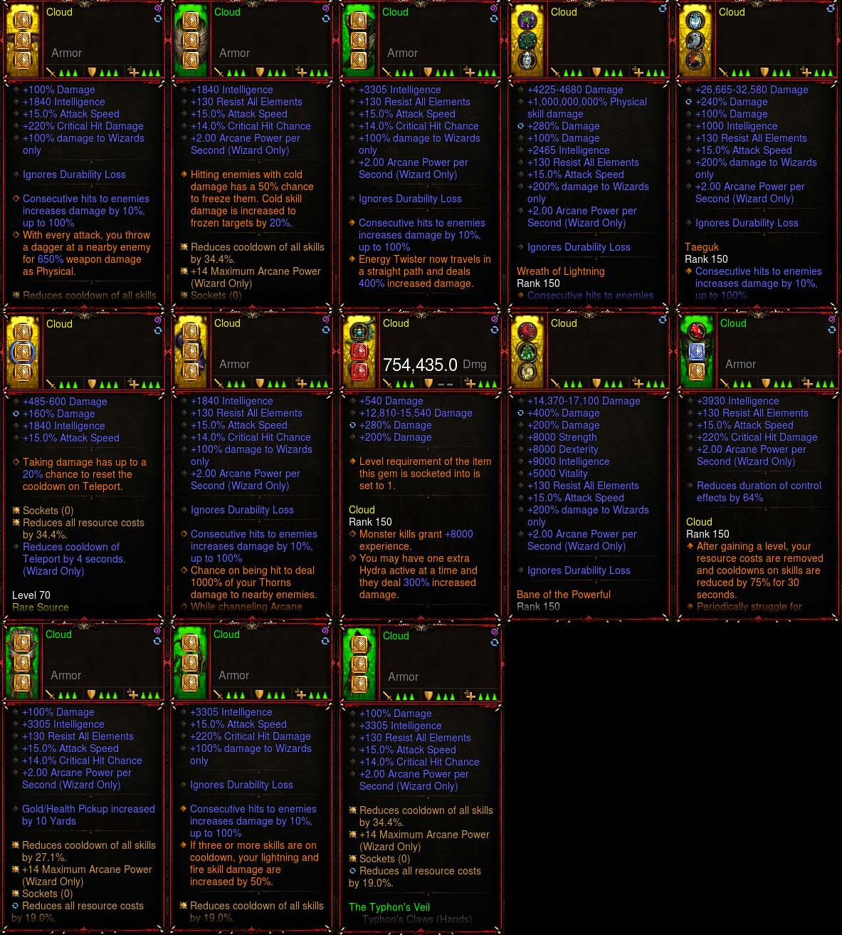 [Primal-Eth+SoulShard Infused Stats] [Quad] Diablo 3 IMv5 Typhon Wizard Set Cloud Diablo 3 Mods ROS Seasonal and Non Seasonal Save Mod - Modded Items and Gear - Hacks - Cheats - Trainers for Playstation 4 - Playstation 5 - Nintendo Switch - Xbox One