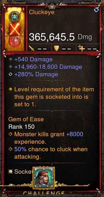 [Primal Ancient] 365k Actual DPS Cluckeye - Diablo 3 Mods Store - Seasonal and non-seasonal - Modded Items and Gear for PlayStation 4, PlayStation 5, Nintendo Switch, and Xbox One