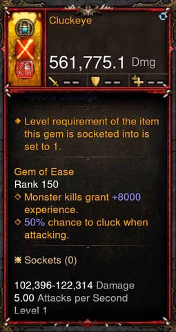 [Primal Ancient] 561k Actual DPS Cluckeye-Diablo 3 Mods - Playstation 4, Xbox One, Nintendo Switch