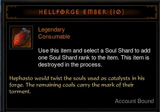 (Seasona 25) LOT of Hellforge Embers - Diablo 3 Mods Diablo 3 Mods ROS Seasonal and Non Seasonal Save Mod - Modded Items and Gear - Hacks - Cheats - Trainers for Playstation 4 - Playstation 5 - Nintendo Switch - Xbox One