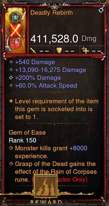 [Primal Ancient] 411k DPS Deadly Rebirth Diablo 3 Mods ROS Seasonal and Non Seasonal Save Mod - Modded Items and Gear - Hacks - Cheats - Trainers for Playstation 4 - Playstation 5 - Nintendo Switch - Xbox One