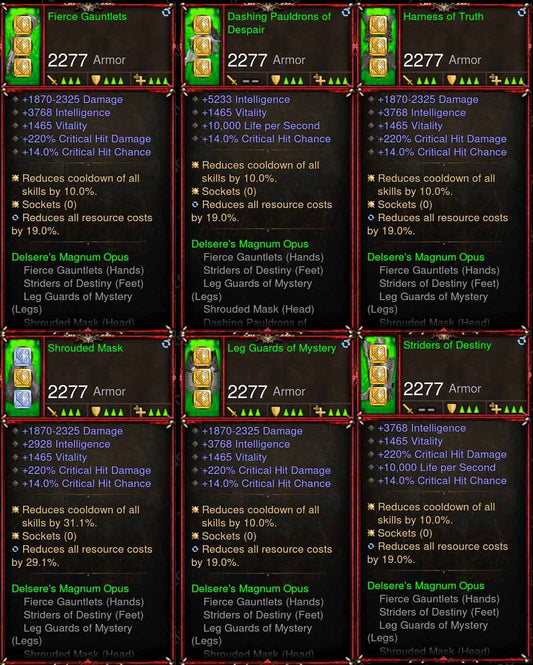 [Primal Ancient] 6x Delsere Wizard Set Diablo 3 Mods ROS Seasonal and Non Seasonal Save Mod - Modded Items and Gear - Hacks - Cheats - Trainers for Playstation 4 - Playstation 5 - Nintendo Switch - Xbox One