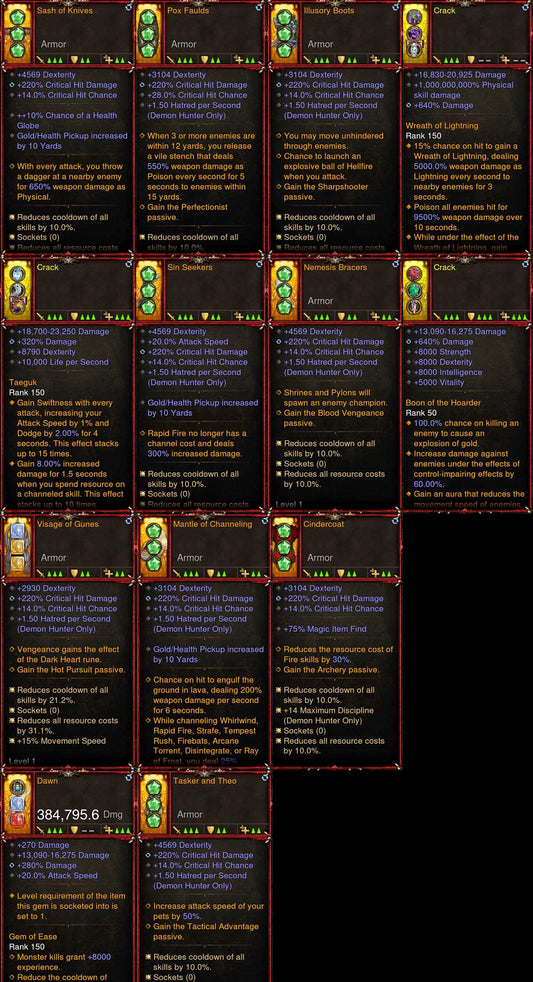 [Primal Ancient] 1-70 Legacy of Dreams Legendary Demon Hunter Set Diablo 3 Mods ROS Seasonal and Non Seasonal Save Mod - Modded Items and Gear - Hacks - Cheats - Trainers for Playstation 4 - Playstation 5 - Nintendo Switch - Xbox One