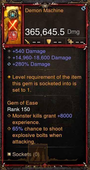 [Primal Ancient] 365k Actual DPS Demon Machine - Diablo 3 Mods Store - Seasonal and non-seasonal - Modded Items and Gear for PlayStation 4, PlayStation 5, Nintendo Switch, and Xbox One