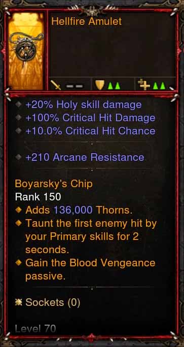 [Primal Ancient] Fake Legit Hellfire Amulet Demon Hunter Blood Vengeance Diablo 3 Mods ROS Seasonal and Non Seasonal Save Mod - Modded Items and Gear - Hacks - Cheats - Trainers for Playstation 4 - Playstation 5 - Nintendo Switch - Xbox One