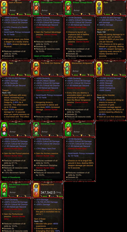 [Primal Ancient] 1-70 BobbaPearl's v3 2.6.9 Dreadlands Demon Hunter Set Diablo 3 Mods ROS Seasonal and Non Seasonal Save Mod - Modded Items and Gear - Hacks - Cheats - Trainers for Playstation 4 - Playstation 5 - Nintendo Switch - Xbox One